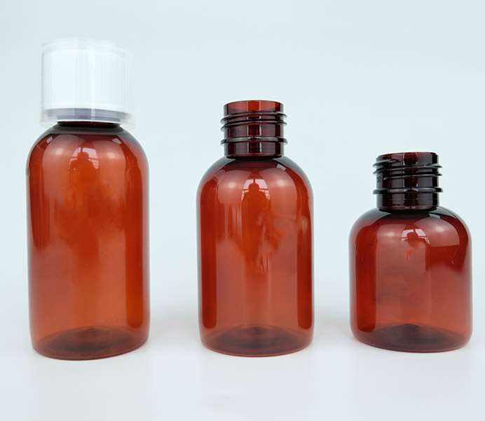 100mL PET Amber Pharma Bottle with for Oral Solution-27100