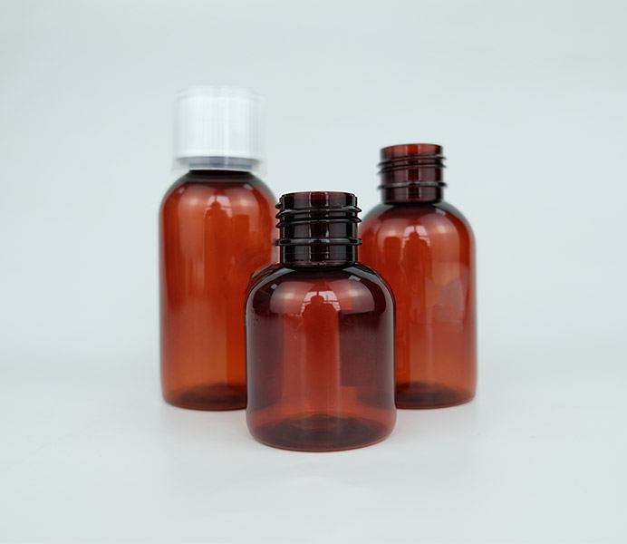 100mL PET Amber Pharma Bottle with for Oral Solution-27100