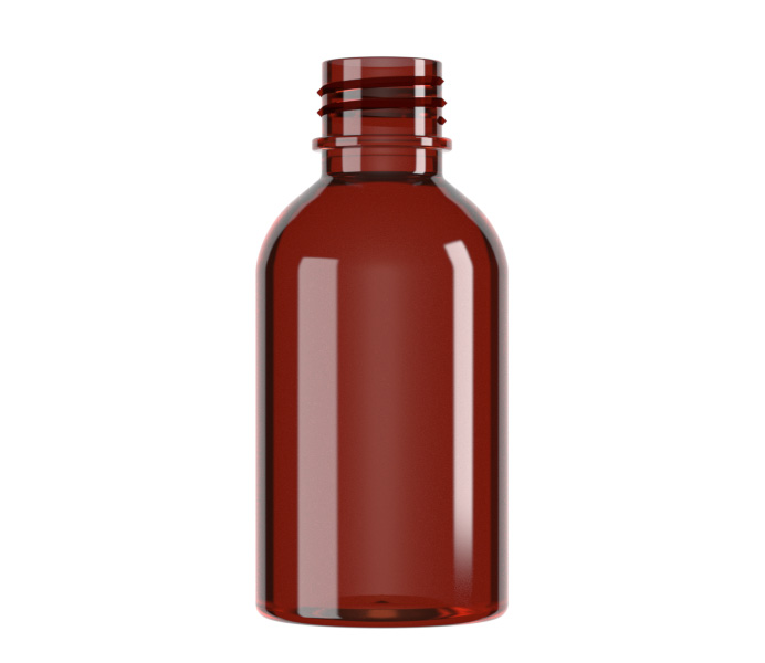 100mL PET Amber Pharma Bottle with for Oral Solution-27100